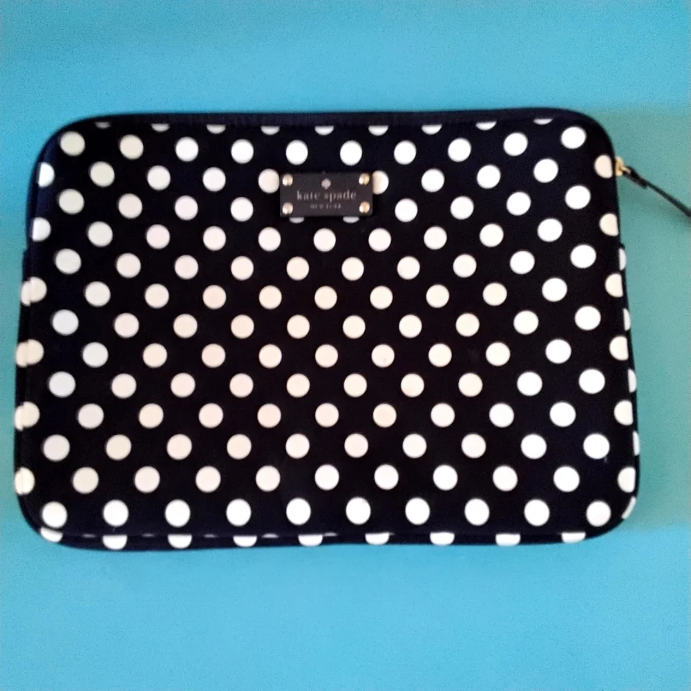 Kate Spade New York Black & White Polka Dot Laptop Sleeve